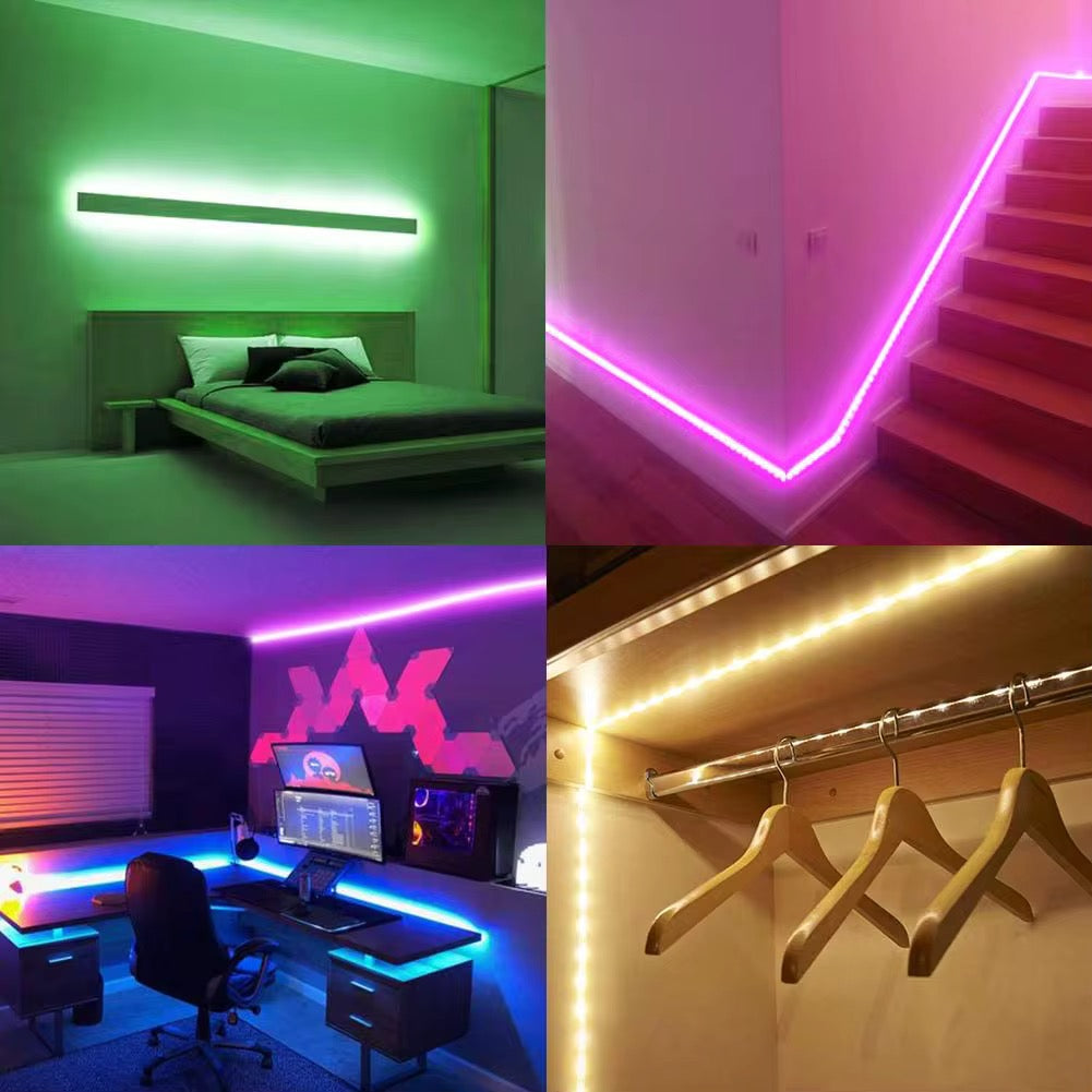 Cinta Led Rgb 5 Metros 5050 Con Bluetooth + Control