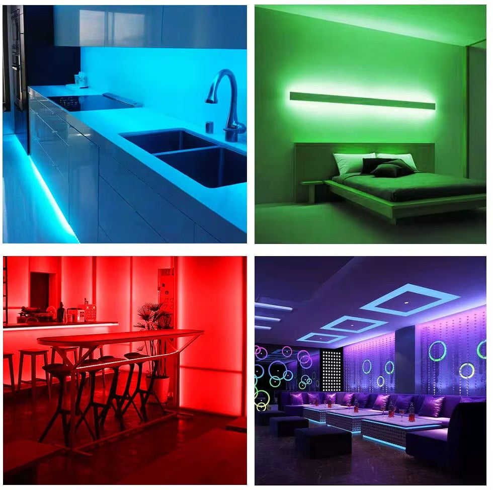 Cinta Led Rgb 5 Metros 5050 Con Bluetooth + Control