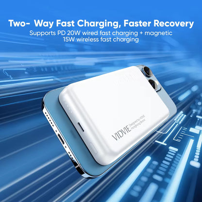 Cargador Inalámbrico Magnético Vidvie PB7024 10000mAh