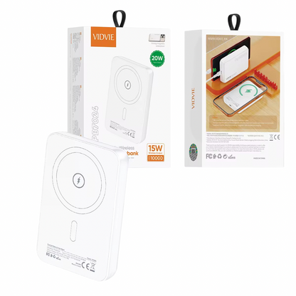 Cargador Inalámbrico Magnético Vidvie PB7024 10000mAh