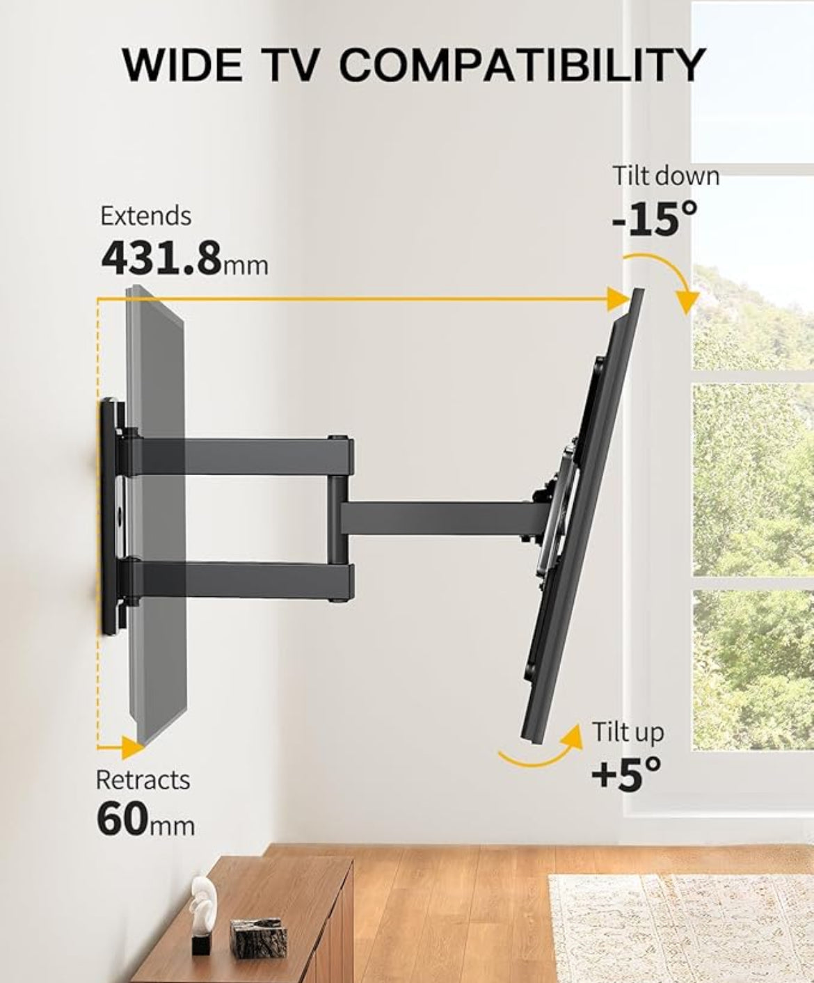 Soporte Tv Pared 14 -55 Pulgadas 50 kg con Brazo