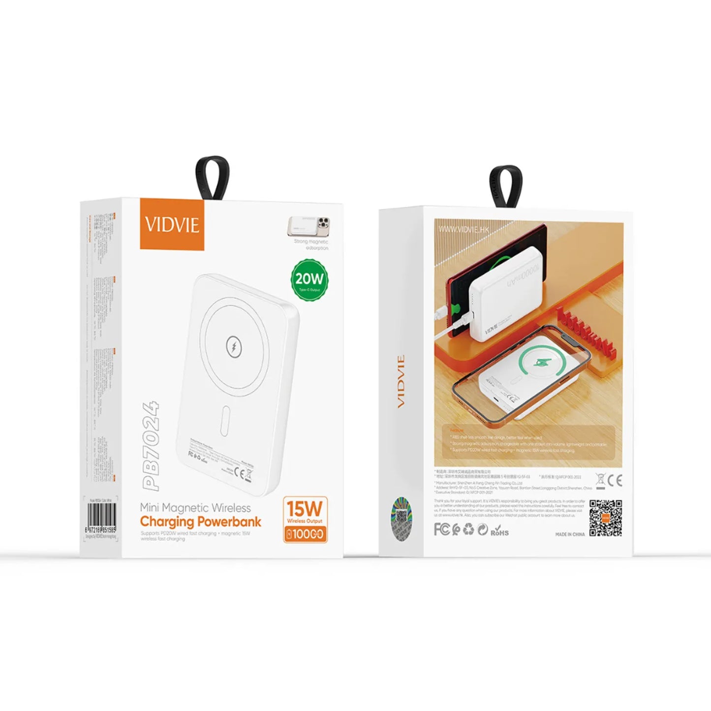 Cargador Inalámbrico Magnético Vidvie PB7024 10000mAh