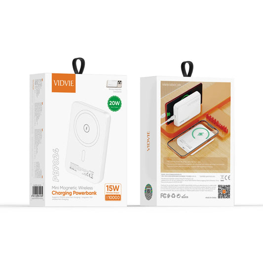 Cargador Inalámbrico Magnético Vidvie PB7024 10000mAh