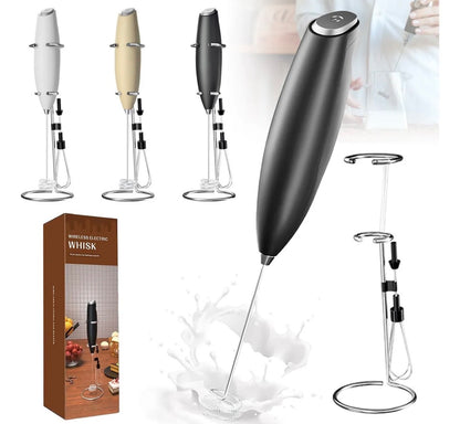 Revolvedor Portátil Mini Batidor Eléctrico Con Soporte Café
