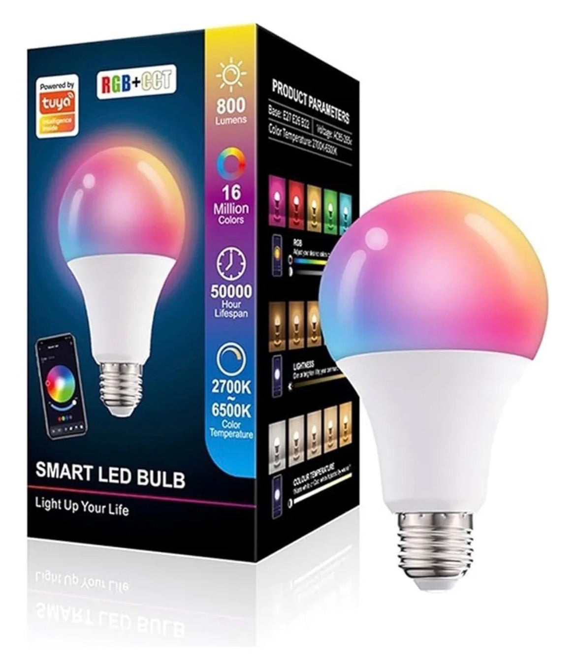 Ampolleta Smart LED RGB E27 10W Bluetooth Alexa Google Home